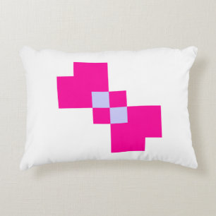 Cute 8 Bit Pixel Bow Accent Kussen