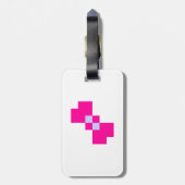 Cute 8 Bit Pixel Bow Bagagelabel (Achterkant verticaal)