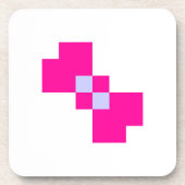 Cute 8 Bit Pixel Bow Bier Onderzetter (Voorkant)