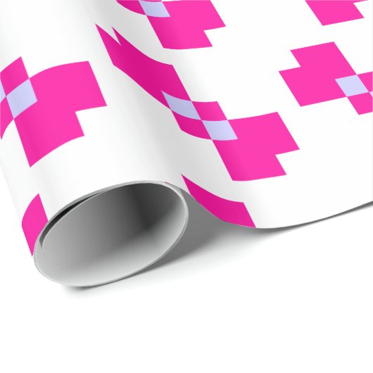 Cute 8 Bit Pixel Bow Cadeaupapier (Rol Hoek)