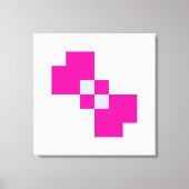 Cute 8 Bit Pixel Bow Canvas Afdruk (Voorkant)