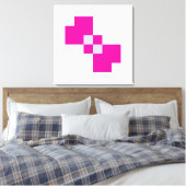 Cute 8 Bit Pixel Bow Canvas Afdruk (Insitu (Slaapkamer))