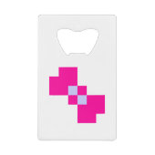 Cute 8 Bit Pixel Bow Creditkaart Flessenopener (Voorkant)