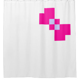 Cute 8 Bit Pixel Bow Douchegordijn