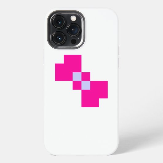 Cute 8 Bit Pixel Bow iPhone Hoesje (Achterkant)