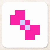 Cute 8 Bit Pixel Bow Kartonnen Onderzetters (Voorkant)