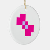 Cute 8 Bit Pixel Bow Keramisch Ornament (Rechts)