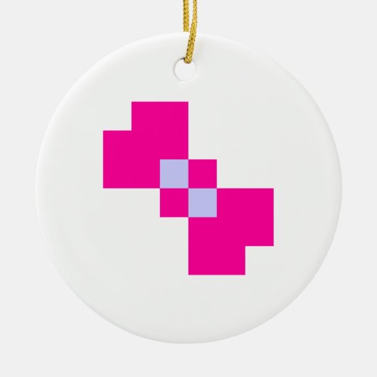 Cute 8 Bit Pixel Bow Keramisch Ornament (Voorkant)