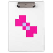 Cute 8 Bit Pixel Bow Klembord (Voorkant)