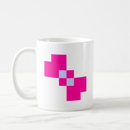 Cute 8 Bit Pixel Bow Koffiemok (Links)