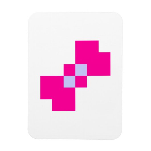 Cute 8 Bit Pixel Bow Magneet (Verticaal)