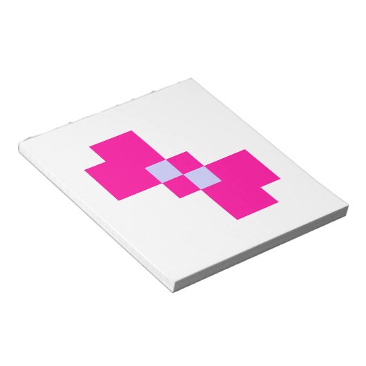 Cute 8 Bit Pixel Bow Notitieblok (Schuin)