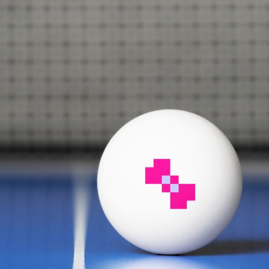 Cute 8 Bit Pixel Bow Pingpongbal (Net)