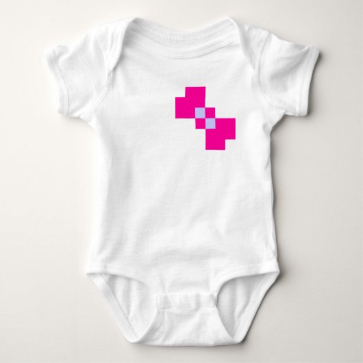 Cute 8 Bit Pixel Bow Romper (Voorkant)