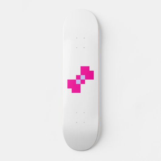 Cute 8 Bit Pixel Bow Skateboard (Voorkant)