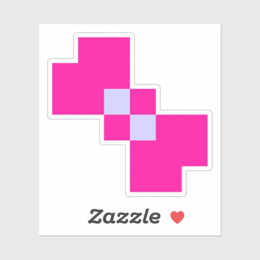 Cute 8 Bit Pixel Bow Sticker (Vel)