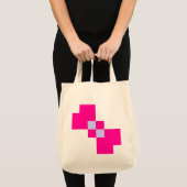 Cute 8 Bit Pixel Bow Tote Bag (Voorkant (product))