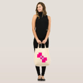 Cute 8 Bit Pixel Bow Tote Bag (Voorkant (model))