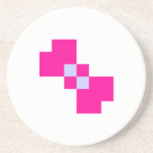 Cute 8 Bit Pixel Bow Zandsteen Onderzetter (Voorkant)