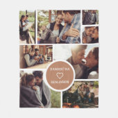 Cute 8 Photo Collage Vacation Camping Personalized Fleece Deken (Voorkant)