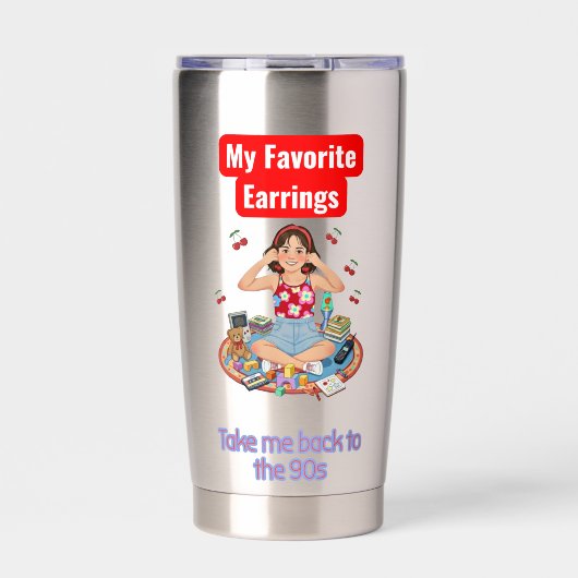 Cute 90s Vibe Geïsoleerde Drinkbeker (Voorkant)