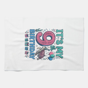 Cute 9e Verjaardag Schildpad Vintage Kids T-shirt Theedoek