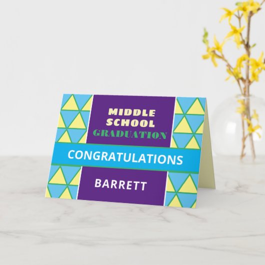 Cute! Aangepast afstuderen voor de middelbare scho Kaart (Gele Bloem)