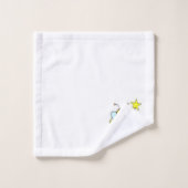 Cute Aangepaste Honingbij op Witte Handdoek Set (Wasdoekje)