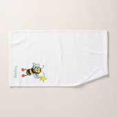 Cute Aangepaste Honingbij op Witte Handdoek Set (Handdoek)