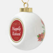 Cute! Aangepaste kerstbal in ruste Keramische Bal Ornament (Rechts)