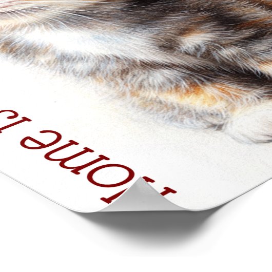 Cute aangepaste kitten muurdecoratie, poes kat poster (Hoek)