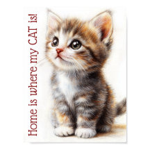 Cute aangepaste kitten muurdecoratie, poes kat