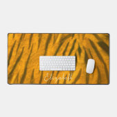 Cute aangepaste naam tijger vel patroon bureau mat (Keyboard & Muis)