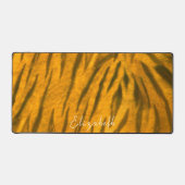 Cute aangepaste naam tijger vel patroon bureau mat (Voorkant)