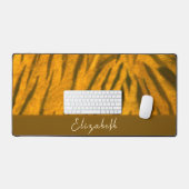 Cute aangepaste naam tijger vel patroon bureau mat (Keyboard & Muis)