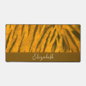 Cute aangepaste naam tijger vel patroon bureau mat (Voorkant)