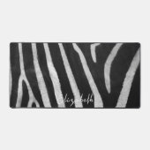 Cute aangepaste naam zebra vacht patroon bureau ma bureaumat (Voorkant)