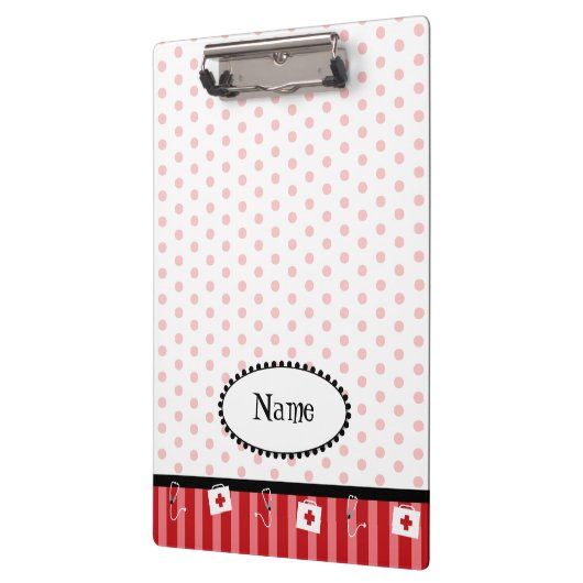 Cute, aanpasbaar, rood, medisch klembord (Links)
