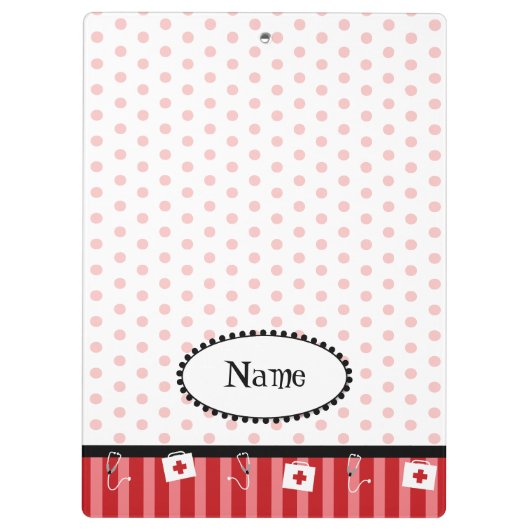 Cute, aanpasbaar, rood, medisch klembord (Achterkant)