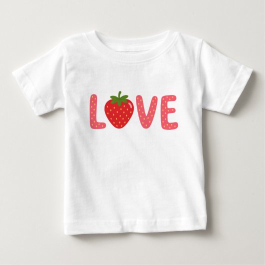 Cute Aardbei LOVE Kinder T-Shirt (Voorkant)