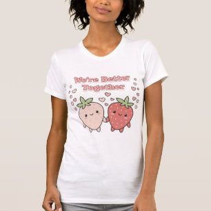 Cute aardbeien "We zijn beter samen" Kawaii T-shirt