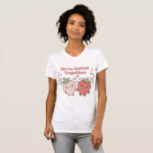 Cute aardbeien "We zijn beter samen" Kawaii  T-shirt (Voorkant volledig)