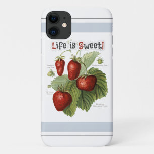 Cute  aardbeirassen Life is Sweet Case-Mate iPhone Case