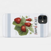 Cute  aardbeirassen Life is Sweet Case-Mate iPhone Case (Achterkant (horizontaal))