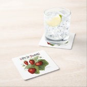 Cute  aardbeirassen Life is Sweet Kartonnen Onderzetters (Insitu)