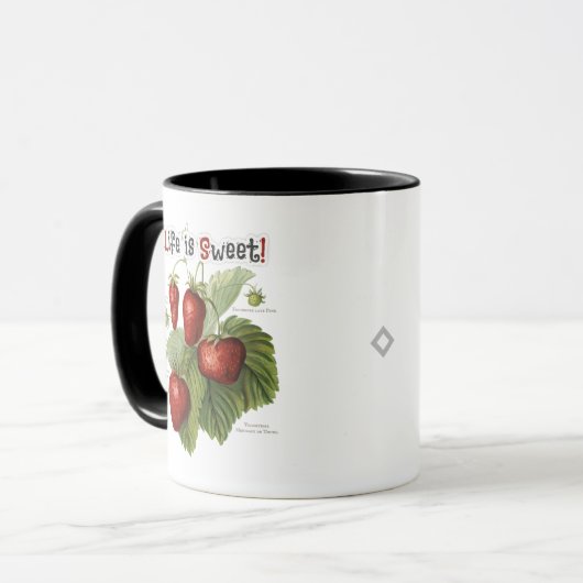 Cute  aardbeirassen Life is Sweet Mok (Voorkant links)