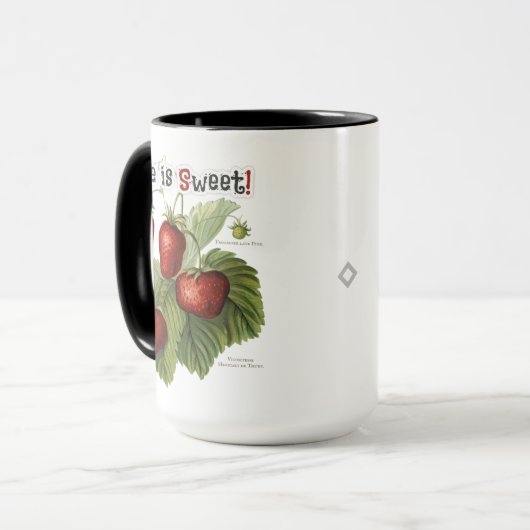 Cute  aardbeirassen Life is Sweet Mok (Voorkant links)