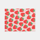 Cute aardberies Blanket Fleece Deken (Voorkant (Horizontaal))
