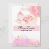 Cute aardbery baby "Het is een meisje" aankondigin Aankondiging (Voorkant)