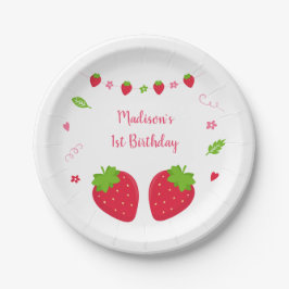 Cute aardbery Berry Sweet Birthday Papieren Bordje